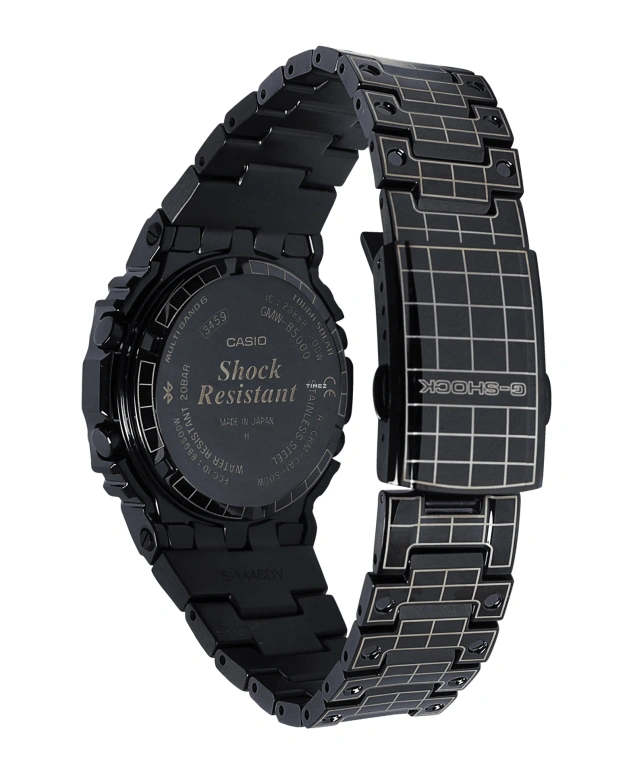 卡西欧,G-SHOCK 49.30x43.20毫米,49.30x43.20毫米,不锈钢,黑色,石英,倒计时,计时,月历,星期历,矿物水晶,方形,GMWB5000CS,GMWB5000CS-1
