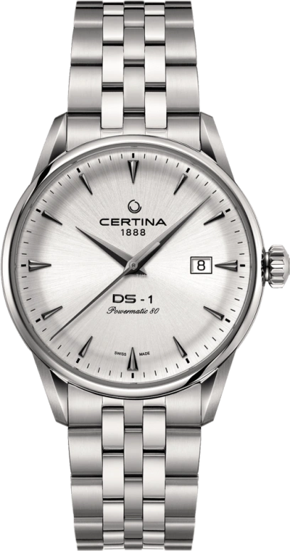 Certina,DS-1 40mm,40mm,Stainless Steel,Silver,Automatic,Chronograph,Date,Hollow Out,C029,C029.807.11.031.00