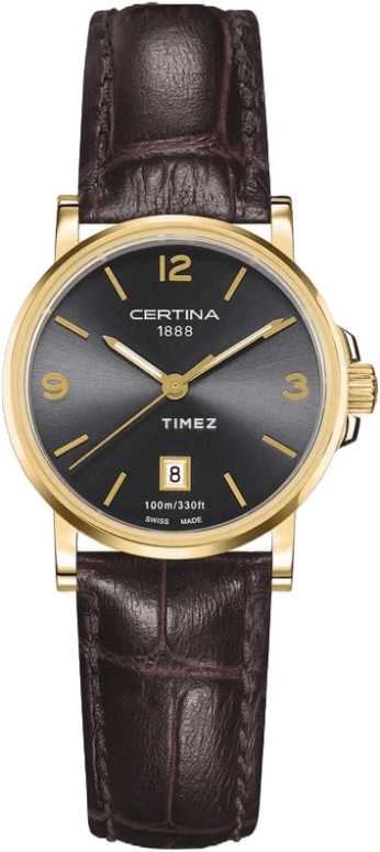 Certina,DS Caimano 27mm,27mm,Stainless Steel,Black,Quartz,Day,26280hours,C017,C017.210.36.087.00