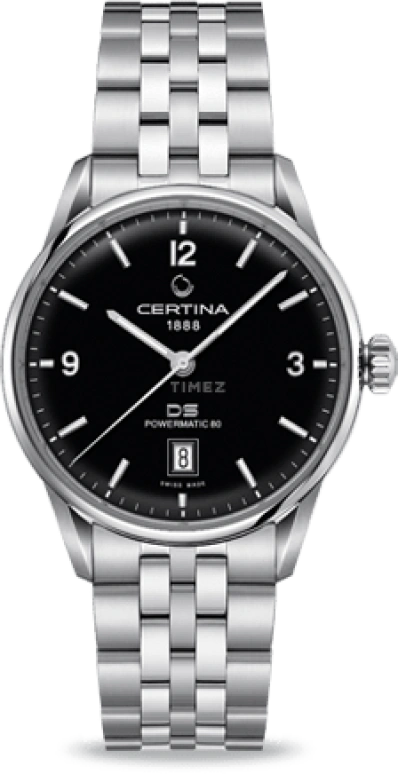 Certina,DS 40mm,40mm,Stainless Steel,Black,Automatic,Day,80hours,C026,C026.407.11.057.00