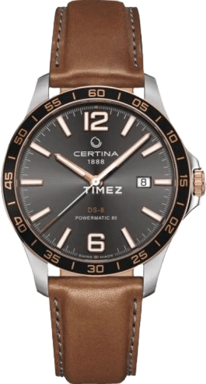 Certina,DS-8 40.50mm,40.50mm,Stainless Steel,Stainless Steel,Grey,Automatic,Day,Sapphire,C033,C033.807.26.087.00