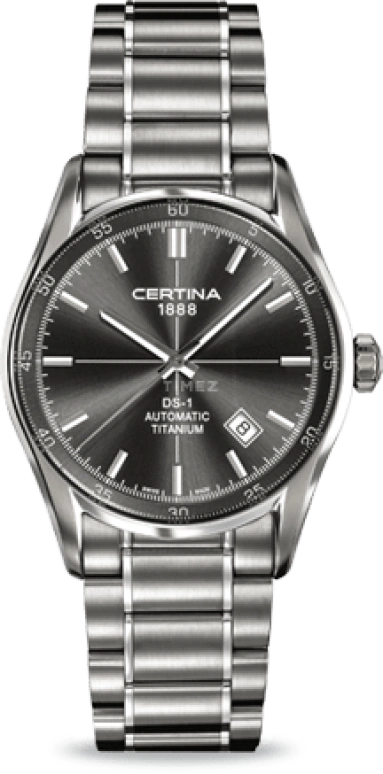 Certina,DS-1 39mm,39mm,Titanium,Grey,Automatic,Day,42hours,C006,C006.407.44.081.00