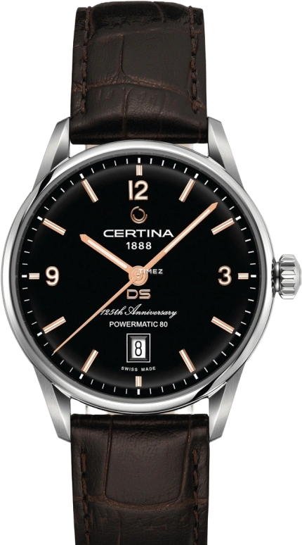 Certina,DS 40mm,40mm,Stainless Steel,Black,Automatic,Day,80hours,C026,C026.407.16.057.10