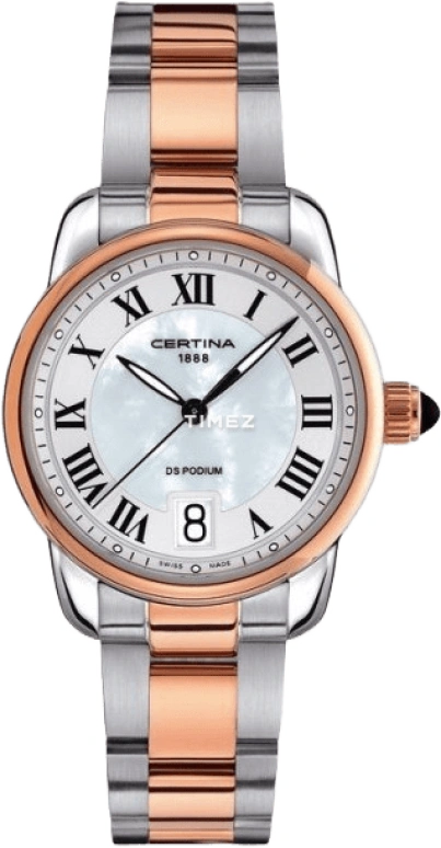 Certina,DS Podium 32.50mm,32.50mm,Stainless Steel,White,Quartz,Day,26280hours,C025,C025.210.22.118.00