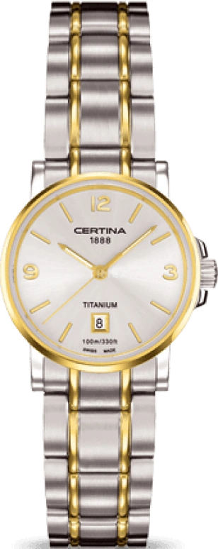 Certina,DS Caimano 27mm,27mm,Titanium,Silver,Quartz,Day,26280hours,C017,C017.210.55.037.00