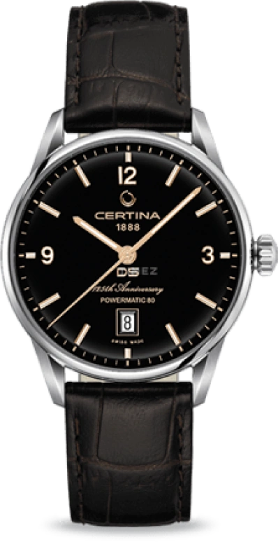 Certina,DS 40mm,40mm,Stainless Steel,Black,Automatic,Day,80hours,C026,C026.407.16.057.10