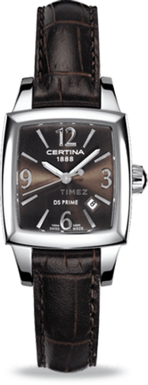 Certina,DS Prime 25mm,25mm,Stainless Steel,Brown,Quartz,Day,26280hours,C004,C004.310.16.297.00