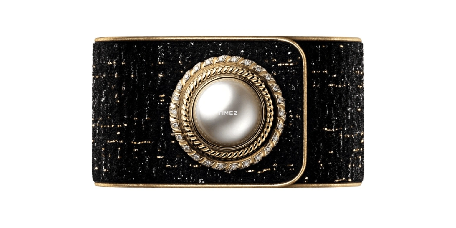 CHANEL,Mademoiselle Privé 25mm,25mm,Yellow Gold,Silver White,Quartz,Round,Gold,H6464