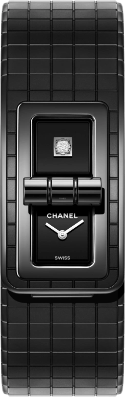 CHANEL,Code Coco 0,1mm,0,1mm,Stainless Steel,Ceramic,Black,Sapphire,Crystal Glass,H6426