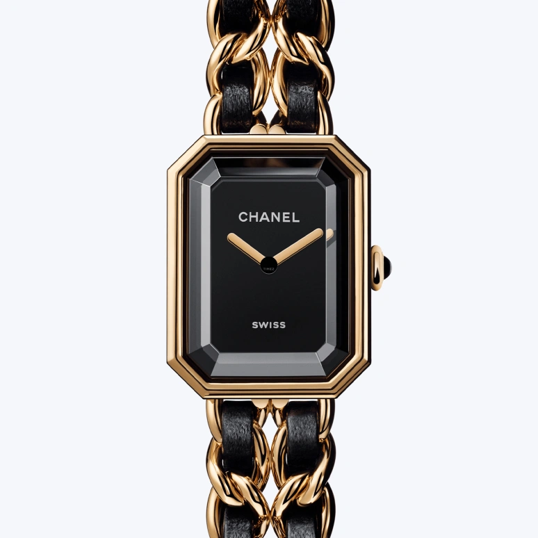 CHANEL,Première 26.10x20mm,26.10x20mm,Stainless Steel,Black,Sapphire,Crystal Glass,Rectangular,Jennie Kim,BLACKPINK,H6951