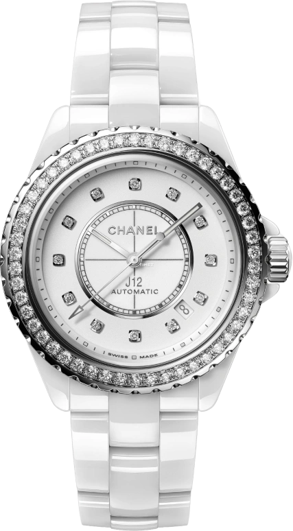 CHANEL,J12 38mm,38mm,Stainless Steel,Ceramic,White,Automatic,70hours,In-house Caliber,H7189