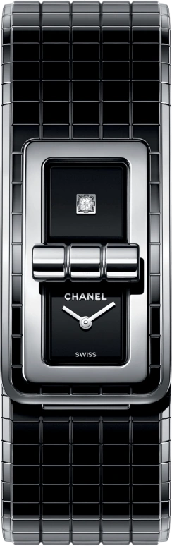 CHANEL,Code Coco 38.10x21.50mm,38.10x21.50mm,Stainless Steel,Ceramic,Black,Sapphire,Crystal Glass,H5147