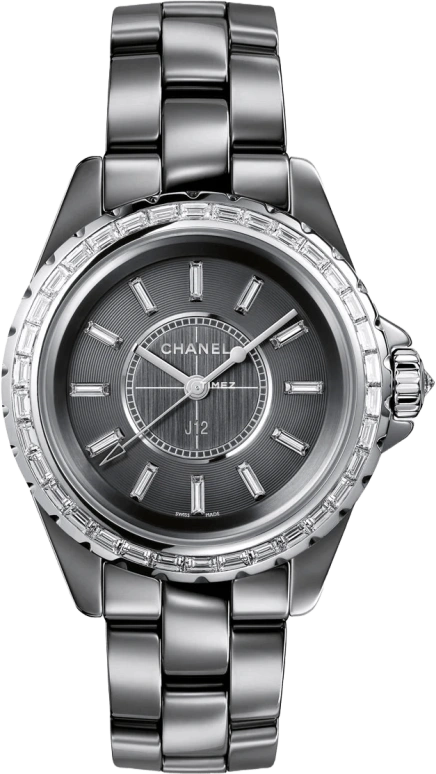 CHANEL,J12 38mm,38mm,Titanium,Ceramic,Black,Quartz,Sapphire,Crystal Glass,Round,H2912