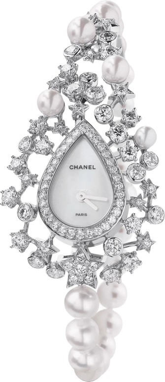 CHANEL,Jewelry Timepieces ,White Gold,White,Sapphire,Crystal Glass,Setting,Diamonds,J4741