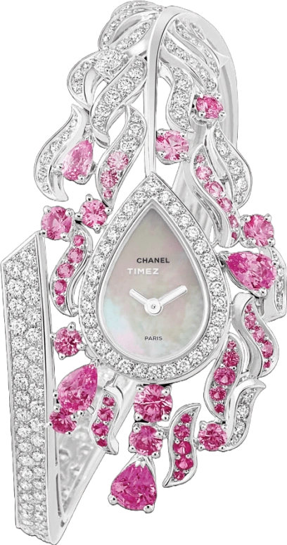 CHANEL,Jewelry Timepieces ,Sapphire,White Gold,Sapphire,Crystal Glass,Pink Red,Blue,Red,Setting,Diamonds,Sapphire,J60446