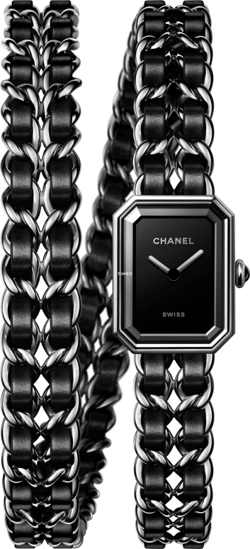 香奈儿,Première 19.70x15.20毫米,19.70x15.20毫米,精钢,黑色,石英,蓝宝石,长方形,H10446