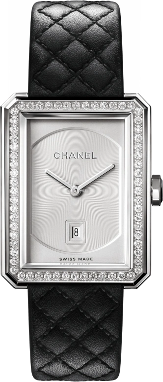 CHANEL,BOY·FRIEND 34.60x26.70mm,34.60x26.70mm,Stainless Steel,White,Quartz,Day,Sapphire,Crystal Glass,H6402