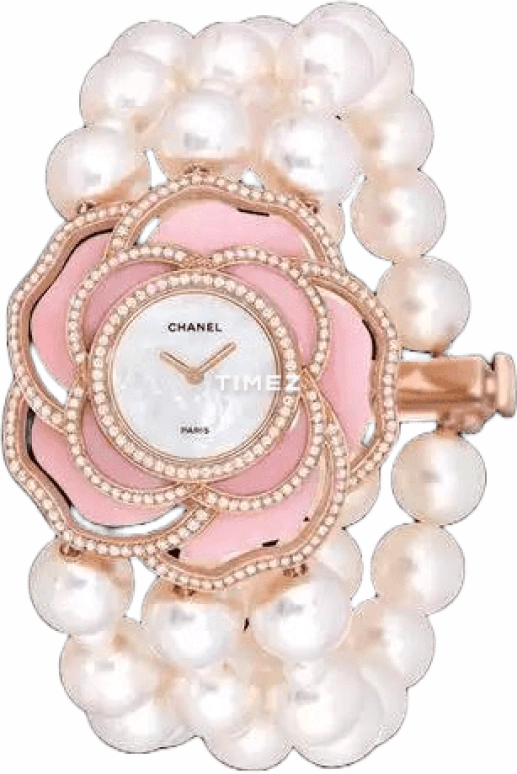 CHANEL,Jewelry Timepieces ,Rose Gold,White,Quartz,Rose,Pink Red,Red,Opal,Diamonds,J60690