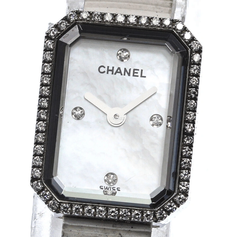 CHANEL,Première 20mm,20mm,Stainless Steel,White,Quartz,Sapphire,Crystal Glass,Square,H2433