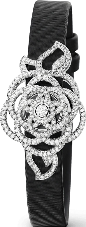 CHANEL,Jewelry Timepieces ,White Gold,Black,Quartz,Sapphire,Crystal Glass,Silver,J3755