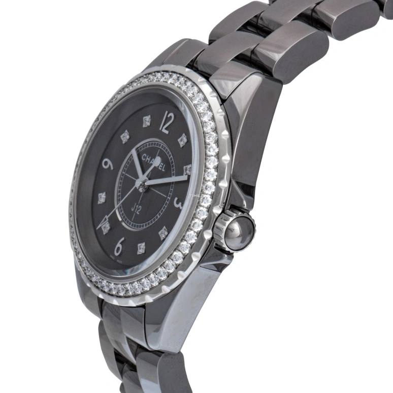 CHANEL,J12 33mm,33mm,Ceramic,Black,Quartz,Sapphire,Crystal Glass,Round,H2565