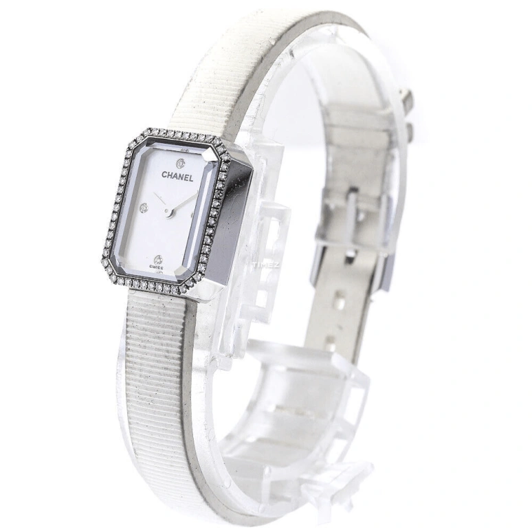 CHANEL,Première 20mm,20mm,Stainless Steel,White,Quartz,Sapphire,Crystal Glass,Square,H2433