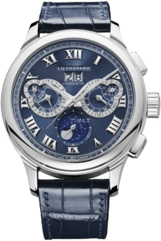 Chopard,L.U.C 45mm,45mm,Platinum,Blue,Handwound,Chronograph,Moonphase,Perpetual Calendar,Leap Year,60hours,In-house Caliber,161973,161973-9001