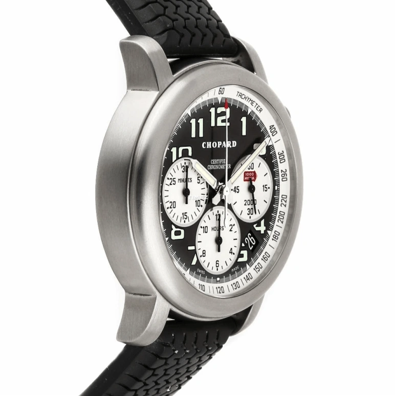 萧邦,Mille Miglia 40.50毫米,40.50毫米,钛,黑色,自动上弦,计时,日历,168407,168407-3009