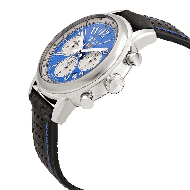 萧邦,Mille Miglia 42毫米,42毫米,精钢,蓝色,自动上弦,计时,日历,168589,168589-3010