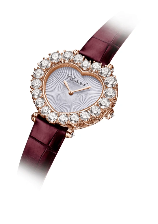 萧邦,L'HEURE DU DIAMANT 34x29.90毫米,34x29.90毫米,玫瑰金,粉色,手动上弦,蓝宝石,水晶玻璃,其他,13A439,13A439-5100