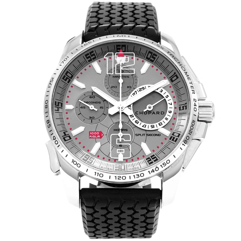 Chopard,Classic Racing 45mm,45mm,Stainless Steel,Grey,Automatic,Chronograph,Day,Rattrapante,168513,168513-3001