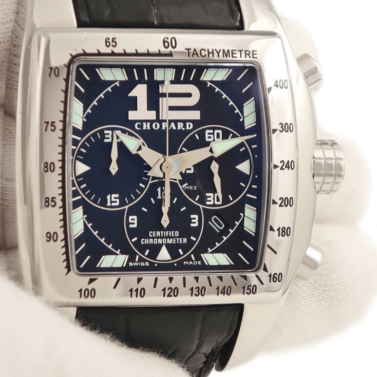 萧邦,Mille Miglia 47毫米,47毫米,精钢,黑色,计时,日历,蓝宝石,水晶玻璃,16,16/8961