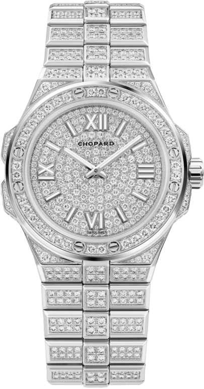 Chopard,Alpine Eagle 36mm,36mm,White Gold,Luminous,Automatic,42hours,In-house Caliber,295370,295370-1001