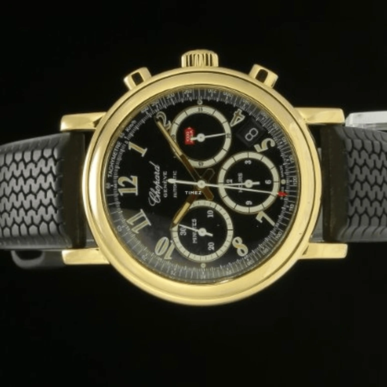 萧邦,Mille Miglia 39.50毫米,39.50毫米,黄金,黑色,自动上弦,计时,日历,16,16/1250-99-black