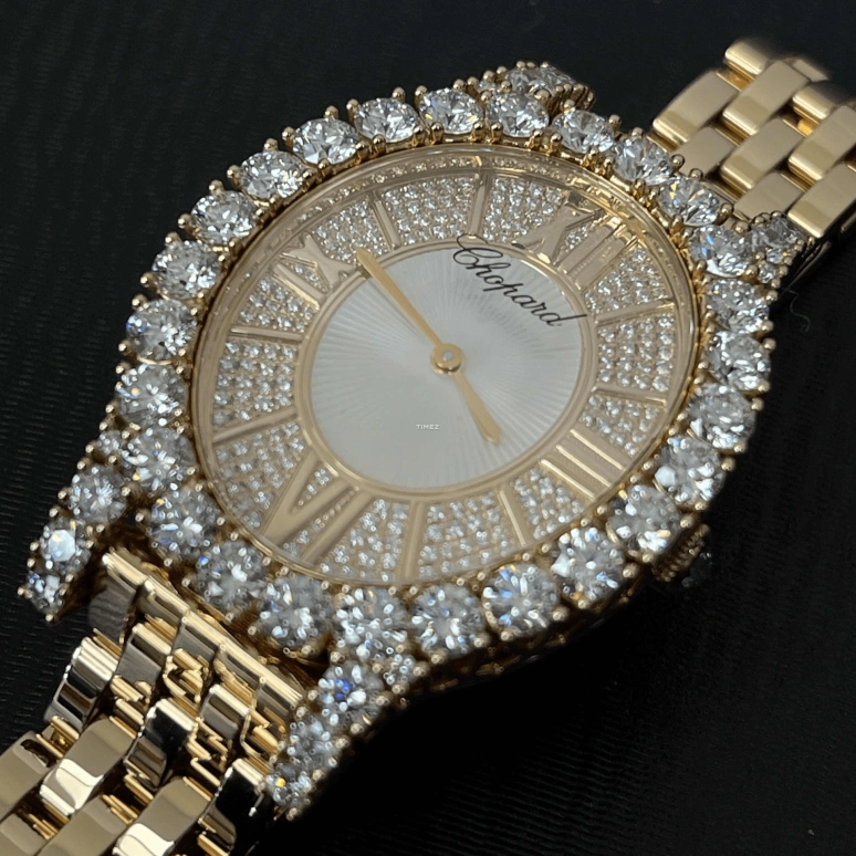 萧邦,L'HEURE DU DIAMANT 40毫米,40毫米,玫瑰金,黄金色,自动上弦,蓝宝石,椭圆形,109383,109383-5001