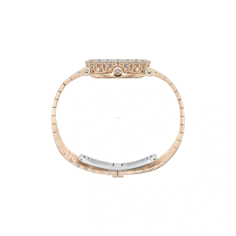 萧邦,L'HEURE DU DIAMANT 30x27毫米,30x27毫米,玫瑰金,银白色,手动上弦,蓝宝石,水晶玻璃,椭圆形,10A393,10A393-5106