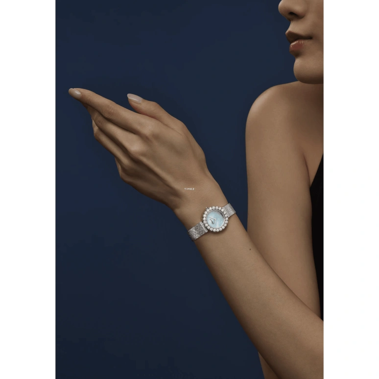 萧邦,L'HEURE DU DIAMANT 26毫米,26毫米,白金,蓝色,手动上弦,蓝宝石,水晶玻璃,圆形,10A178,10A178-1314