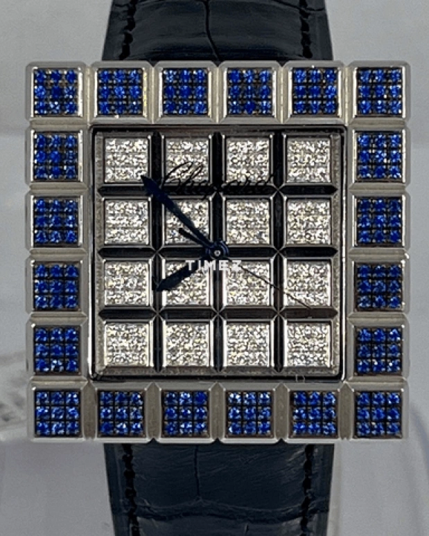 萧邦,Happy Diamonds 31毫米,31毫米,白金,白色,石英,方形,银色,136858,136858-1013