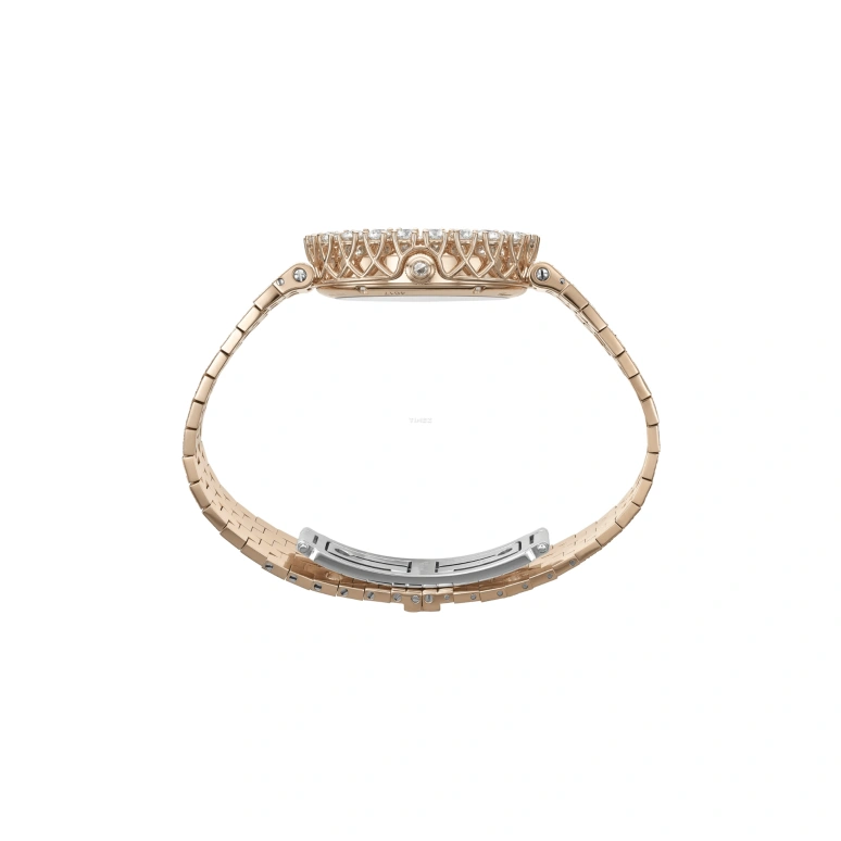 萧邦,L'HEURE DU DIAMANT 34x29毫米,34x29毫米,玫瑰金,绿色,自动上弦,蓝宝石,水晶玻璃,椭圆形,10A384,10A384-5111