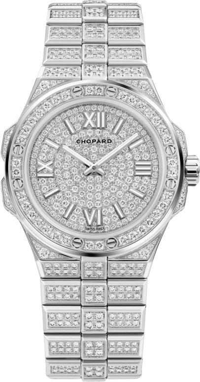 Chopard,Alpine Eagle 36mm,36mm,White Gold,Luminous,Automatic,42hours,In-house Caliber,295370,295370-1001