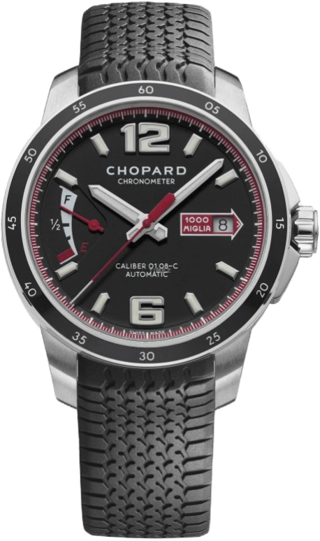 Chopard,Mille Miglia 43mm,43mm,Stainless Steel,Black,Automatic,Day,Power Reserve Indicator,168566,168566-3001