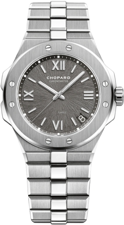 Chopard,Alpine Eagle 41mm,41mm,Stainless Steel,Grey,Automatic,Date,60hours,298600,298600-3002