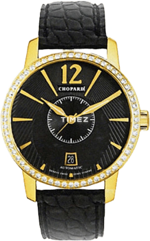 Chopard,L.U.C 39mm,39mm,Yellow Gold,Black,Setting,Diamonds,171880,171880-0002