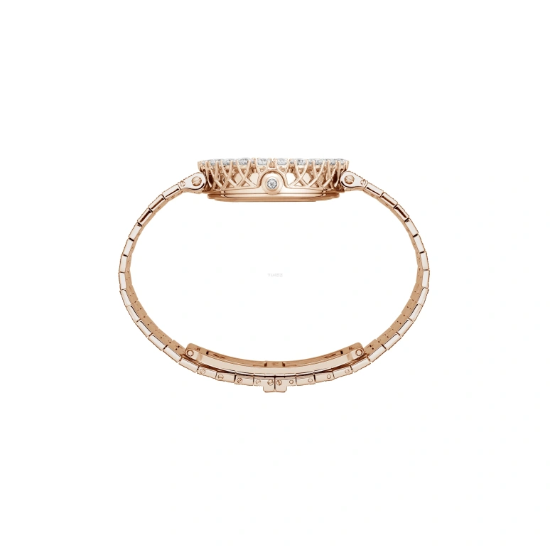 萧邦,L'HEURE DU DIAMANT 35.75毫米,35.75毫米,玫瑰金,咖啡色,棕色,自动上弦,42小时,自制机芯,10A419,10A419-5623