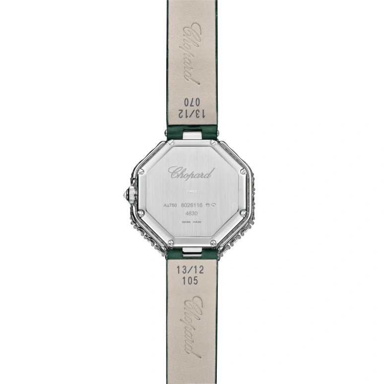 萧邦,L'HEURE DU DIAMANT 32毫米,32毫米,白金,绿色,自动上弦,八角形,银色,13A097,13A097-1111
