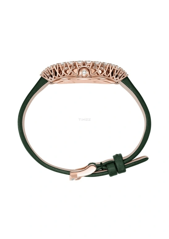 萧邦,L'HEURE DU DIAMANT 34.20毫米,34.20毫米,玫瑰金,绿色,石英,蓝宝石,水晶玻璃,椭圆形,139384,139384-5111