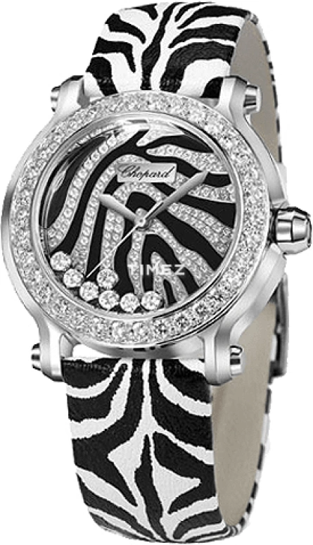 Chopard,Happy Diamonds 36mm,36mm,White Gold,Black,White,Quartz,Round,Silver,278475,278475-2003