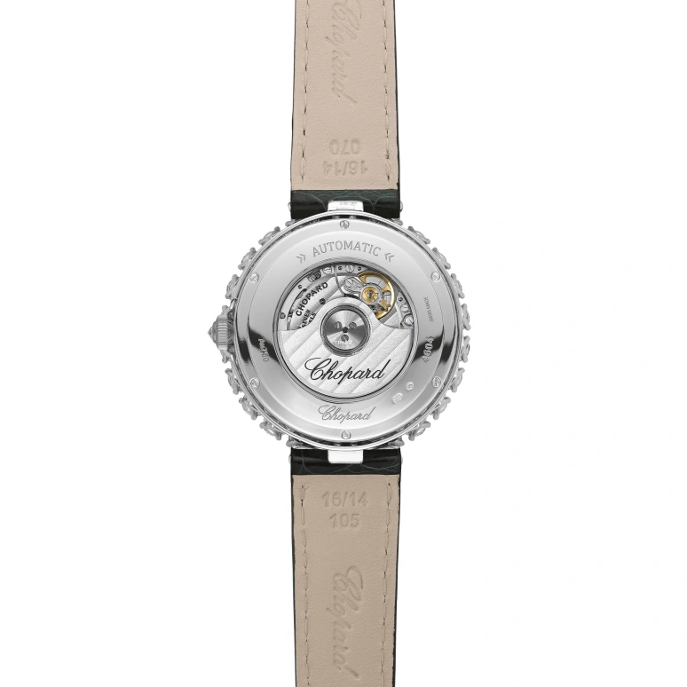 萧邦,L'HEURE DU DIAMANT 35.75毫米,35.75毫米,白金,绿色,自动上弦,42小时,自制机芯,13A419,13A419-1601