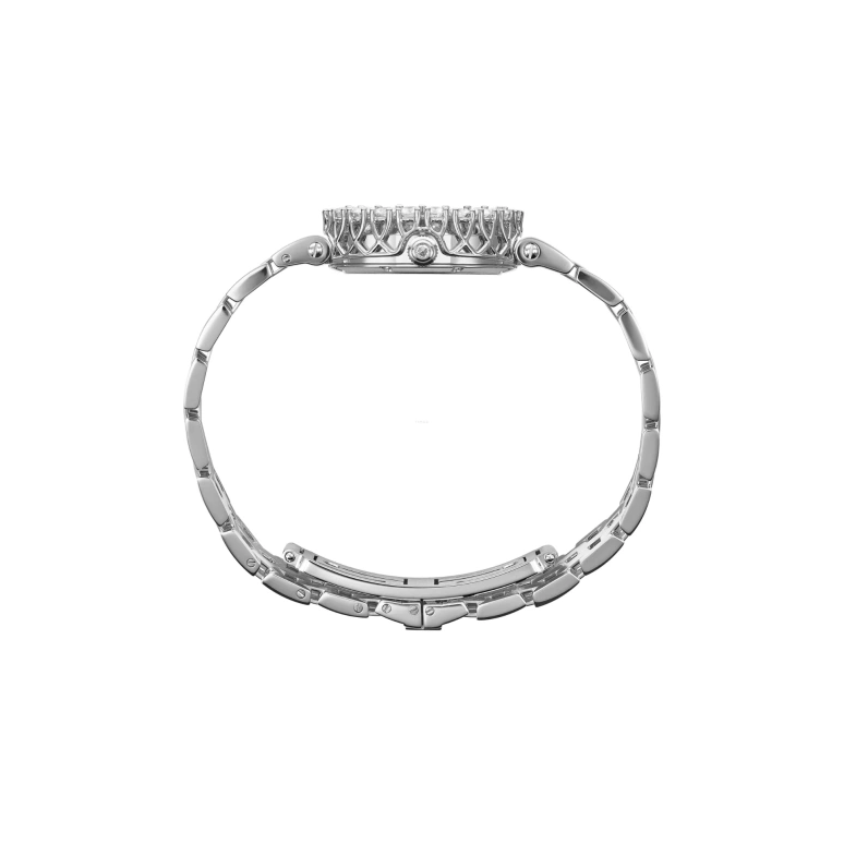 萧邦,L'HEURE DU DIAMANT 26毫米,26毫米,白金,白色,蓝宝石,水晶玻璃,镶嵌,镶钻,珍珠贝母,10A178,10A178-1606