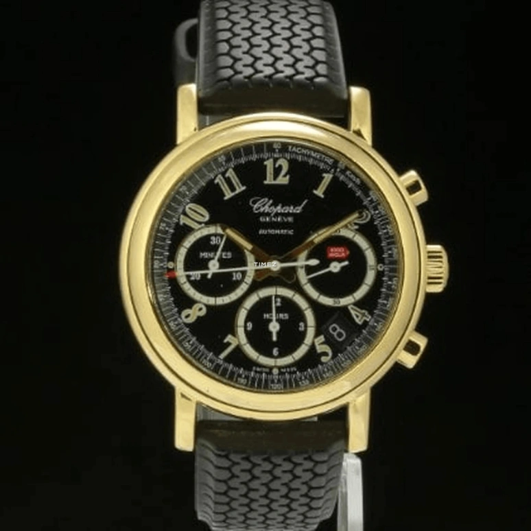 萧邦,Mille Miglia 39.50毫米,39.50毫米,黄金,黑色,自动上弦,计时,日历,16,16/1250-99-black